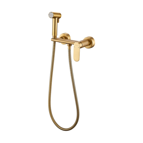картинка Гигиенический душ со смесителем Haiba матовое золото (HB5516-5) от магазина Сантехстрой