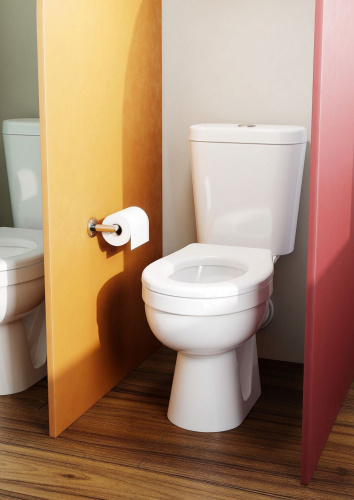 картинка 1.WH50.1.741 КАСПЕР Унитаз-компакт прям (стандарт: 1-реж., полипропилен, пл. крепеж) от магазина Сантехстрой