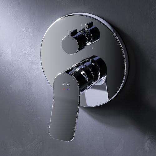 фото f85a55000 x-joy смеситель встроенный на 3 потребителя, хром