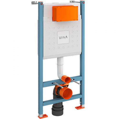 картинка Комплект унитаза с инсталляцией Vitra Normus L-box 9773B003-7207 с сиденьем и Белой клавишей смыва от магазина Сантехстрой