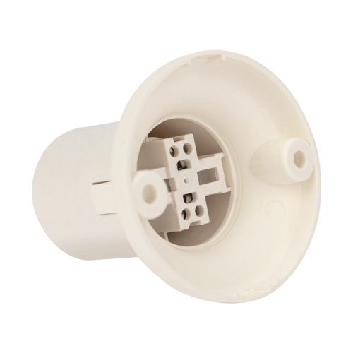 картинка Патрон пластиковый настенный Е27 прямой,  белый REXANT от магазина Сантехстрой