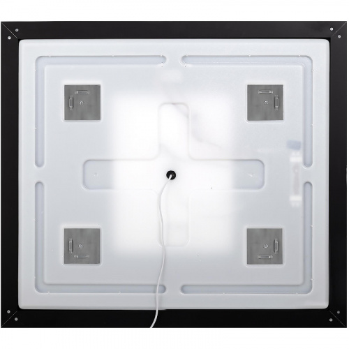 картинка Зеркало BelBagno Kraft 50 SPC-KRAFT-500-800-LED-TCH-WARM-NERO с подсветкой Черное с сенсорным выключателем и подогревом от магазина Сантехстрой