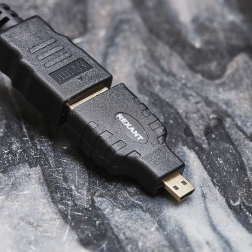 картинка Переходник штекер micro HDMI - гнездо HDMI REXANT от магазина Сантехстрой