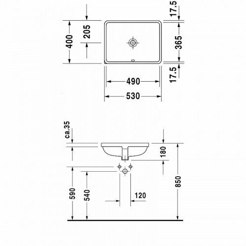 картинка Раковина Duravit Starck 3 53 0305490000 Белая от магазина Сантехстрой