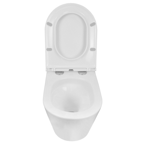 картинка Унитаз подвесной Azario Teramo 515х355х365 безободковый, скрытое крепление, смыв "Торнадо", в комплекте с сидением микролифт (AZ-0053-UQ3) от магазина Сантехстрой