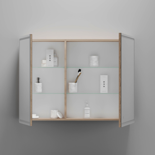 картинка Зеркальный шкаф для ванной комнаты Mirror Ceramica Nova mi100eg от магазина Сантехстрой