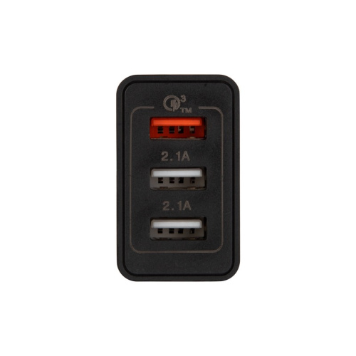 картинка Сетевое зарядное устройство-переходник REXANT 3xUSB адаптер,  30W черное от магазина Сантехстрой