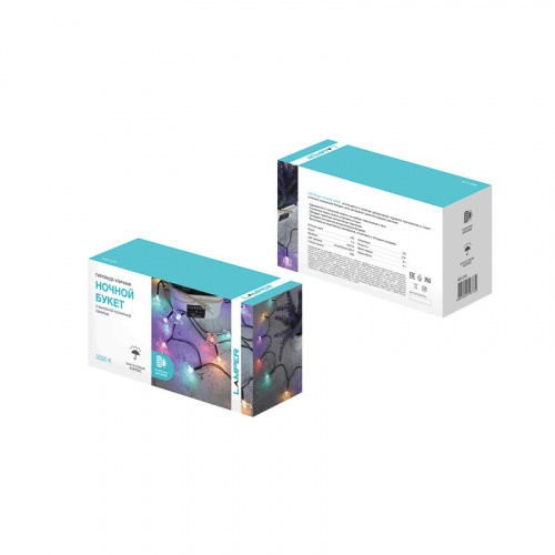 картинка Каскад Lamper Ночной букет LED 4 м с выносной солнечной панелью 2 м и аккумулятором,  свечение мультиколор от магазина Сантехстрой