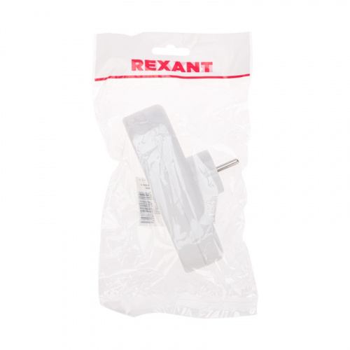 картинка Тройник электрический линейный 10 А вертикальный без заземления,  белый REXANT от магазина Сантехстрой