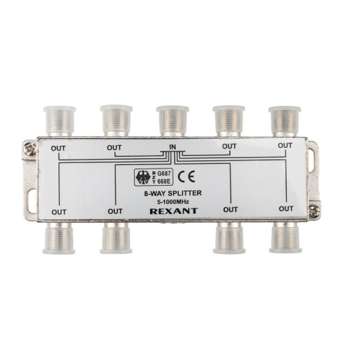 картинка Делитель ТВ х 8 под F разъём 5-1000МГц REXANT от магазина Сантехстрой
