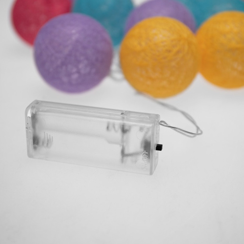 картинка Тайские фонарики Фейерверк 1,5 м,  прозрачный ПВХ,  10 LED,  теплый белый,  питание 2 х АА (батарейки не в комплекте) от магазина Сантехстрой