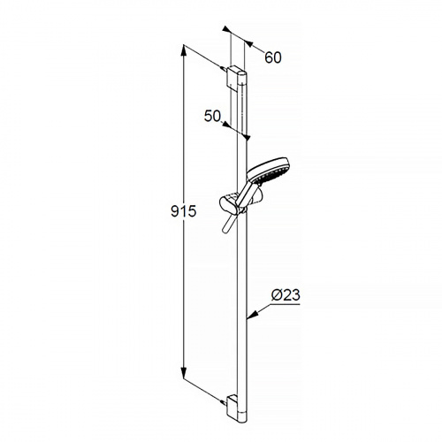 картинка Душевой набор Kludi Dive S 3S, 3 режима струи, 90 см, хром (6893005-00) от магазина Сантехстрой