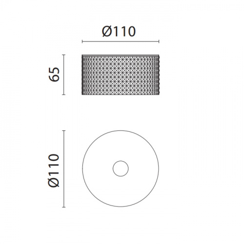 картинка OASIS DEFILE Контейнер Ø110х65 мм., настольный, рифленый, цвет хром от магазина Сантехстрой