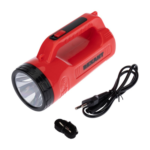 картинка Фонарь прожекторный,  двухрежимный,  с наплечным ремнем и встроенной солнечной батареей REXANT от магазина Сантехстрой