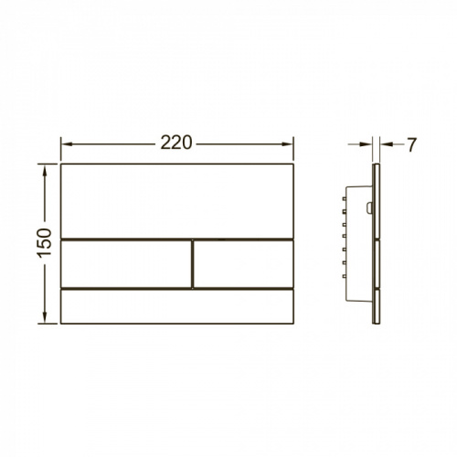 картинка TECE square Панель смыва  для унитаза TECEsquare II, cтекло песочно-бежевое, сатинированное от магазина Сантехстрой