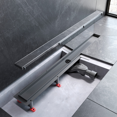 картинка W01SC-U11-090-04SB MasterFlow Трап для душа линейный универс затвор Tile 90см цвет сталь мат от магазина Сантехстрой