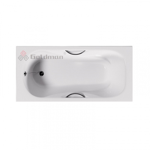 картинка Ванна чугунная Goldman Donni 160х75х42, с ножками и ручками от магазина Сантехстрой