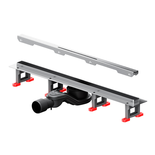 картинка W01SC-S11-060-05SB MasterFlow Трап для душа линейный универс затвор Slim line 60см цвет сталь мат от магазина Сантехстрой