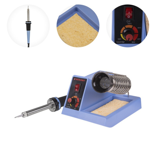 картинка Паяльная станция (паяльник),  модель R099, 48Вт,  230В,  160-480°C REXANT от магазина Сантехстрой