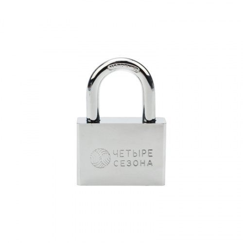 картинка Замок навесной серия «Сталь» 60 мм ЧЕТЫРЕ СЕЗОНА от магазина Сантехстрой