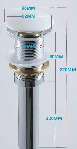 картинка Донный клапан Aquanet 330953 click-clack Черный матовый от магазина Сантехстрой