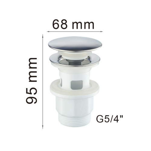 картинка Донный клапан Haiba хром (HB65-4) от магазина Сантехстрой