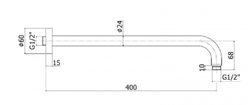 картинка Кронштейн для верхнего душа Paffoni Lusso ZSOF034BO Белый от магазина Сантехстрой