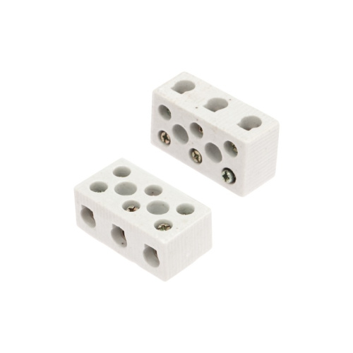 картинка Клемма керамическая винтовая КВ 12 мм² 3 пары контактов с крепежным отверстием (45 шт. /уп. ) REXANT от магазина Сантехстрой