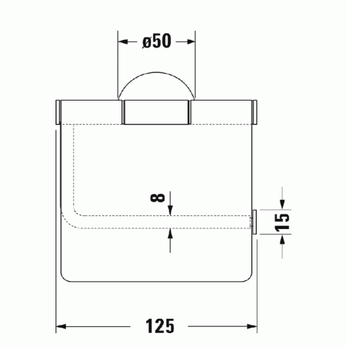 картинка Duravit Starck T Держатель туалетной бумаги с крышкой  настенный цвет черный матовый от магазина Сантехстрой