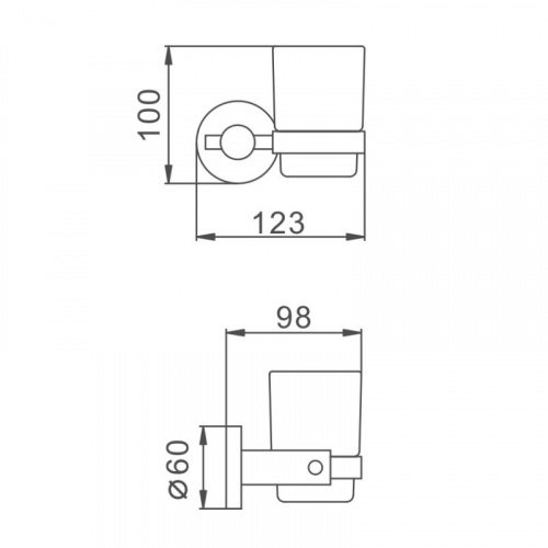 картинка Стакан для ванной комнаты D-Lin D210280, сталь от магазина Сантехстрой