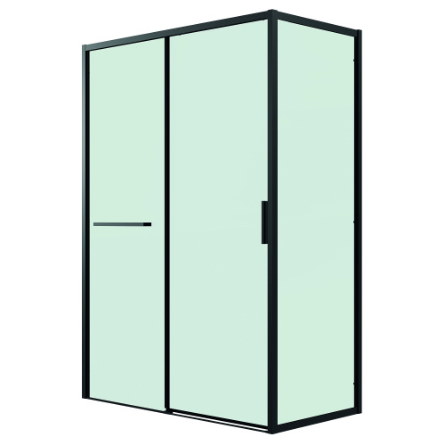 картинка Боковая стенка Grossman Style 200.K33.05.90.21.00 (90х195) черный матовый,стекло прозрачное, 1 место от магазина Сантехстрой