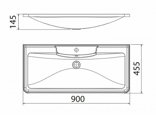 картинка Раковина BelBagno 90 BB900/455-LV-MR-ALR Белая от магазина Сантехстрой