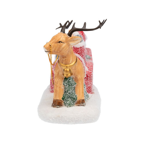 картинка Керамическая фигурка Дед Мороз в санях 30,5х12,2х17,2 см от магазина Сантехстрой