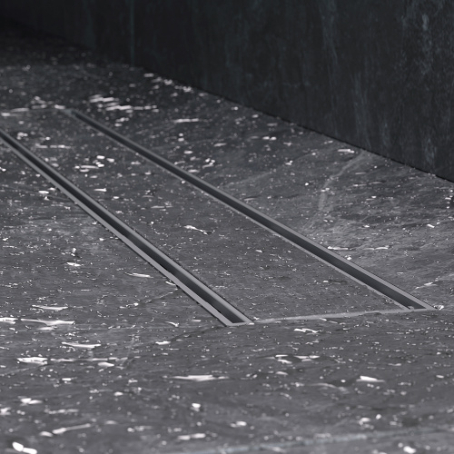 картинка W02SC-U11-060-04SB PrimeFlow Трап для душа линейный универс затвор Tile 60см цвет сталь мат от магазина Сантехстрой