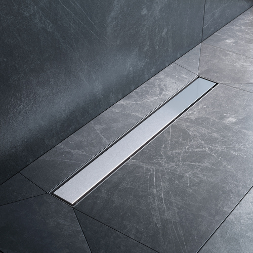 картинка W01SC-U11-060-04SB MasterFlow Трап для душа линейный универс затвор Tile 60см цвет сталь мат от магазина Сантехстрой