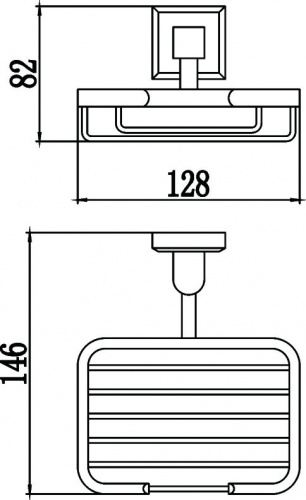 картинка Мыльница решетка настенная Savol 95 (S-009532) от магазина Сантехстрой