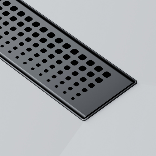 картинка W01SC-P11-040-01BM MasterFlow Трап для душа линейный универс затвор Cut Gradient 40см цвет черн мат от магазина Сантехстрой