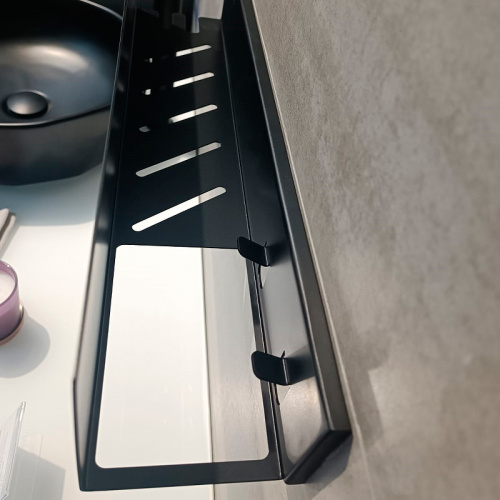 картинка Металлическая полка Aquanet Магнум 50 274189 Черная матовая от магазина Сантехстрой