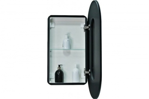 картинка Зеркало-шкаф Reflection Black led 450x800 RF2003BL от магазина Сантехстрой