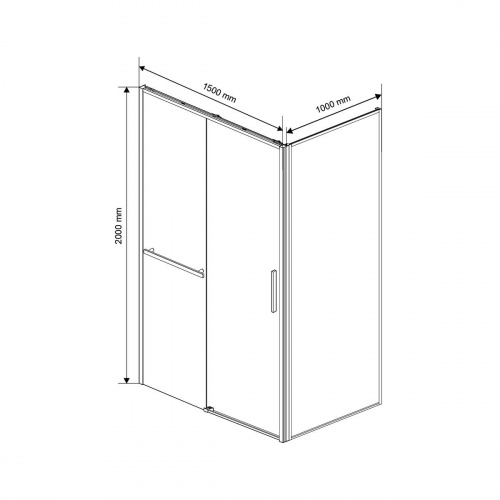 картинка Душевой уголок Slim Soft VSR-1SS1015CLGM, 1500*1000, вороненая сталь, стекло прозрачное от магазина Сантехстрой
