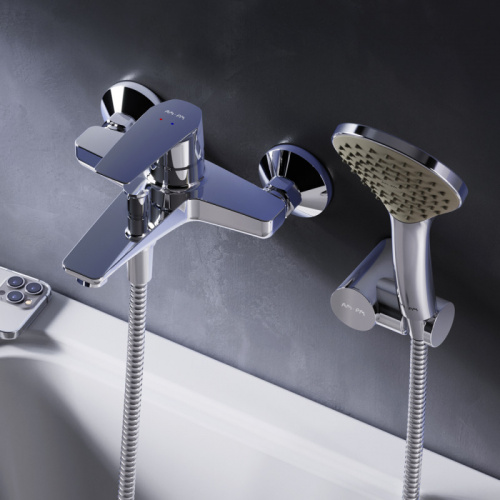 фото f90a15000 gem, смеситель д/ванны/душа, душ.набор, хром, шт.