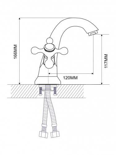 картинка Смеситель Ammore A1081-C для раковины, белый от магазина Сантехстрой