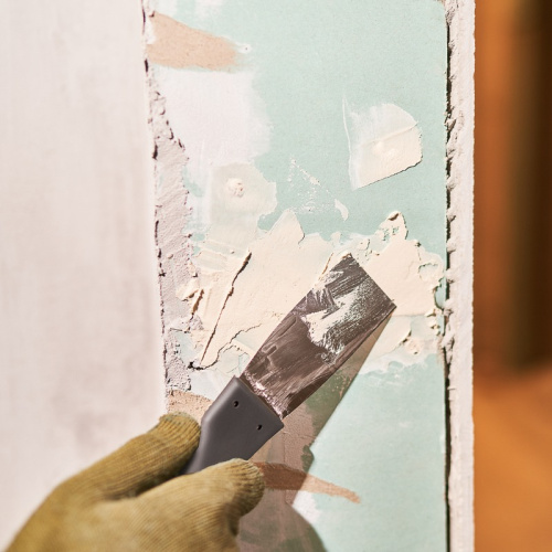 картинка Шпатель 40 мм нержавеющая сталь,  пластмассовая ручка REXANT от магазина Сантехстрой