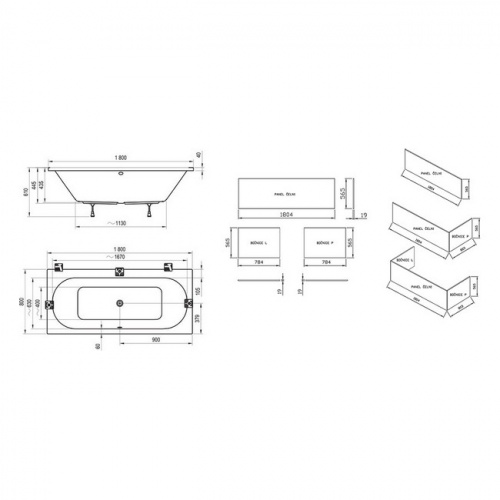картинка Боковая панель для ванны Ravak CITY 80 L дуб от магазина Сантехстрой