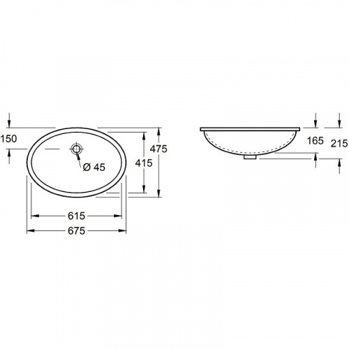 картинка Раковина Villeroy&Boch Evana 68 61440001 Альпийский белый от магазина Сантехстрой