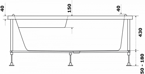 картинка Каркас для ванны Azario Микона 1600х1000 (МИК0001) от магазина Сантехстрой