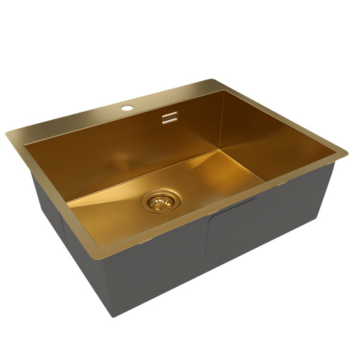 картинка Кухонная мойка Reflexion Iseo RX2260GD брашированное золото от магазина Сантехстрой