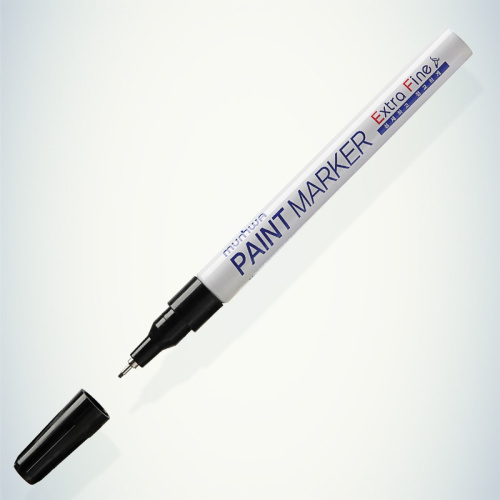 картинка Маркер-краска Extra Fine Paint Marker 1мм,  нитрооснова,  черный MunHwa от магазина Сантехстрой