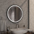 картинка Зеркало Art&Max Livorno AM-Liv-600-DS-F-Nero 60x60 с подсветкой, черный от магазина Сантехстрой