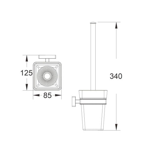 картинка Ёршик туалетный настенный BELZ (B90210) от магазина Сантехстрой